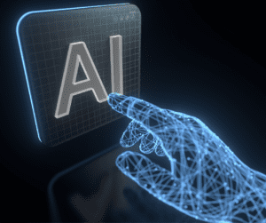 AI Tips Process Improvement Journey with AI hand reaching out