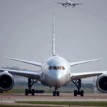 Plane on runway 